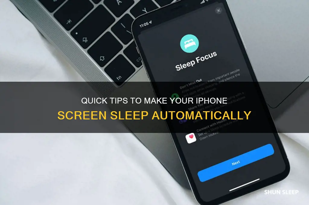 how to get iphone screen to sleep