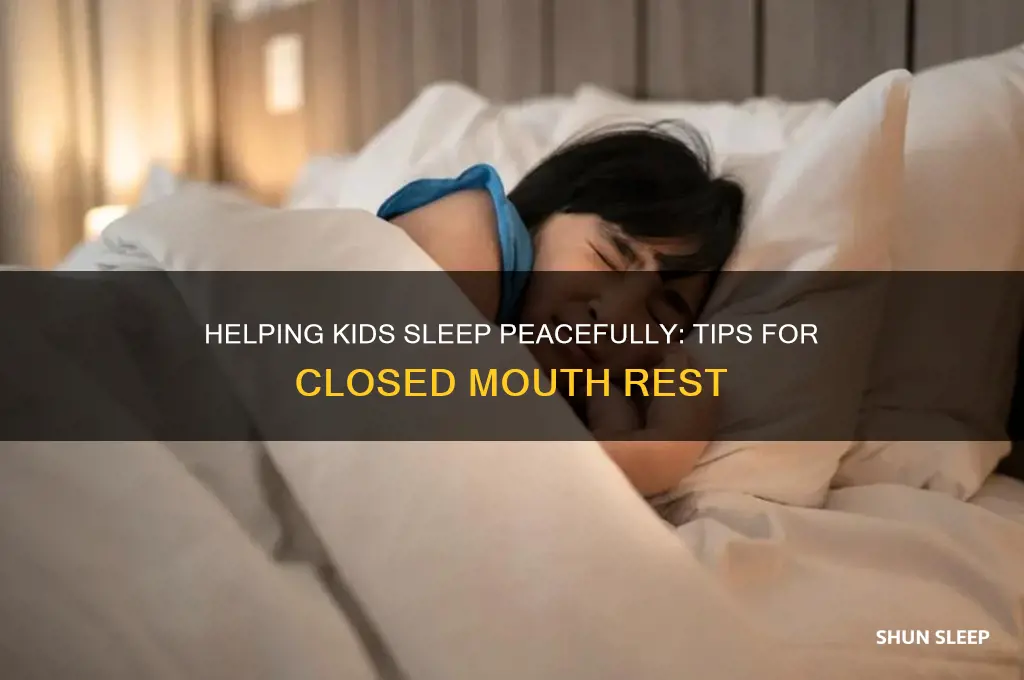 how to get kids to sleep with moith close