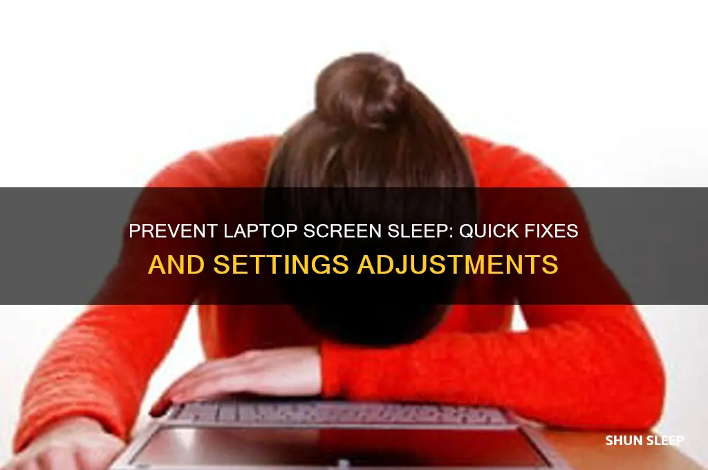 how to get laptop screen from going to sleep
