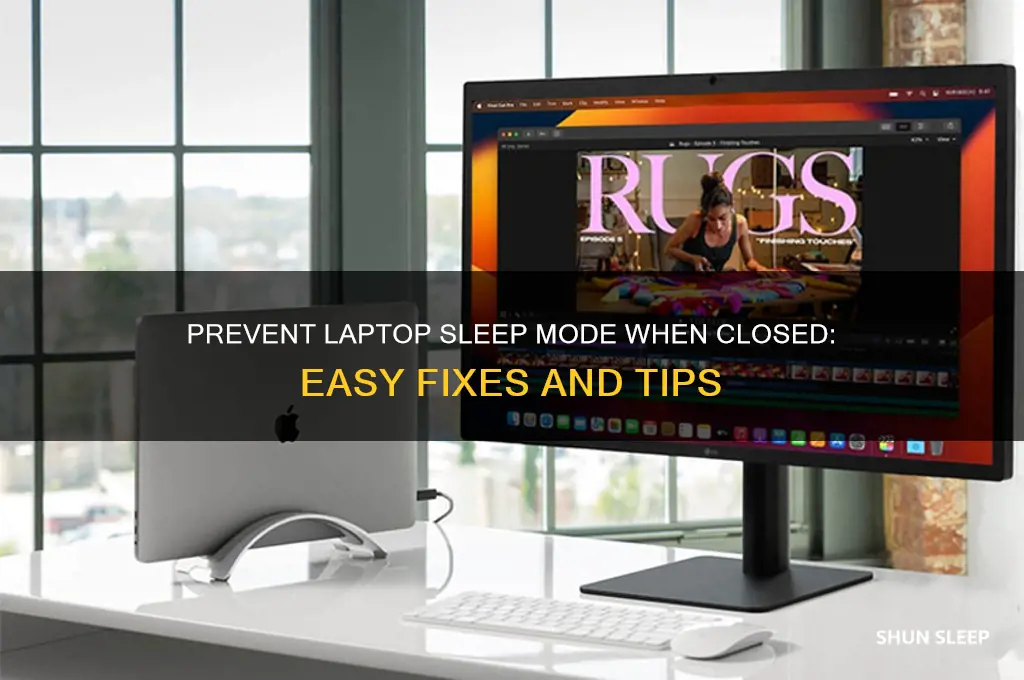 how to get laptop to not sleep when closed