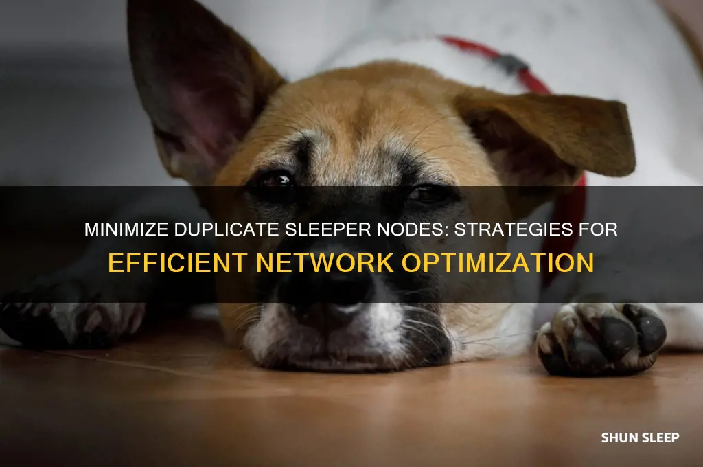 how to get less duplicate sleeper nodes