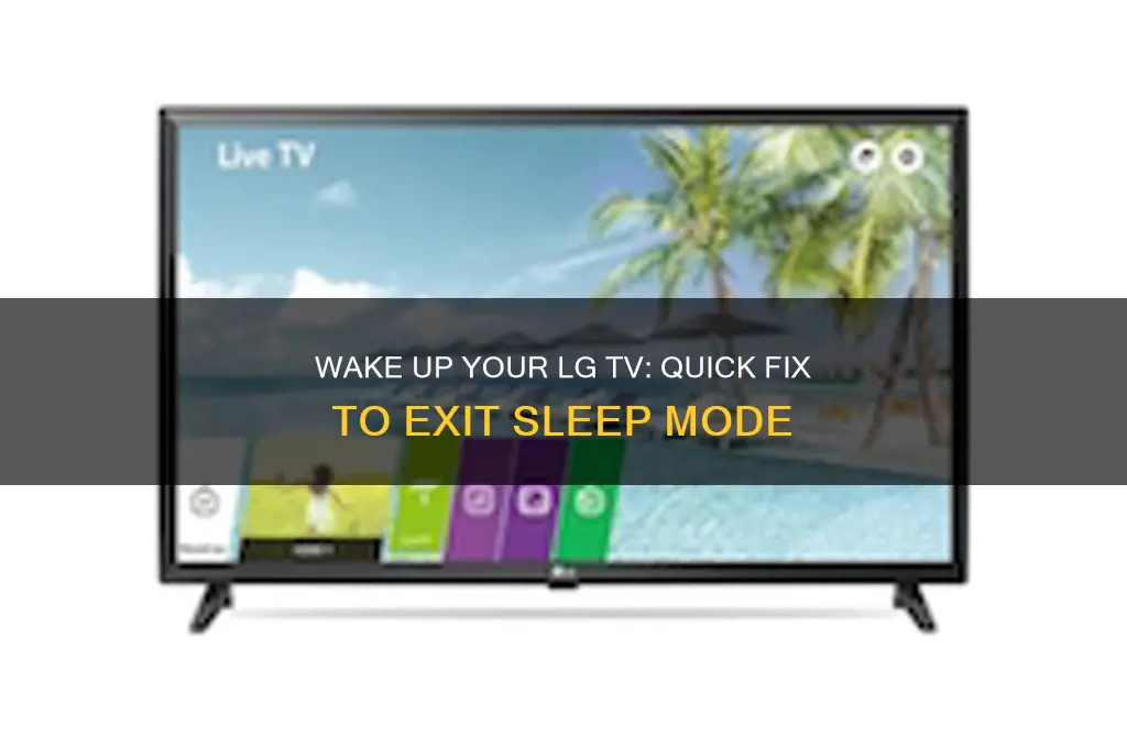 how to get lg tv out of sleep mode