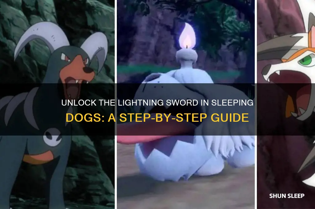 how to get ligthing sword in sleeping dog back