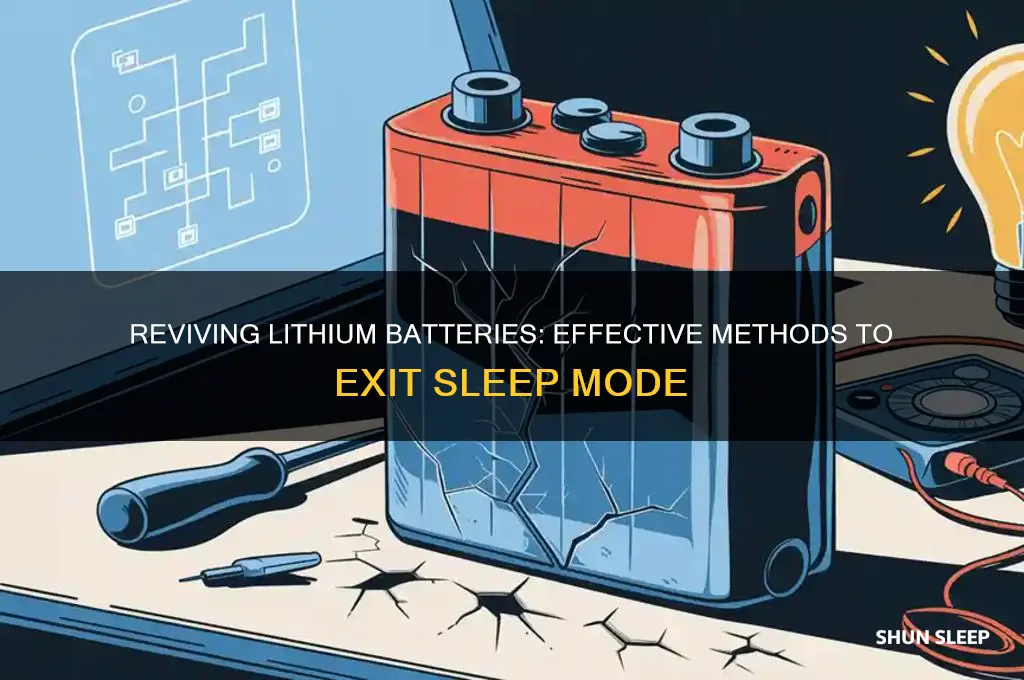 how to get lithium battery out of sleep mode