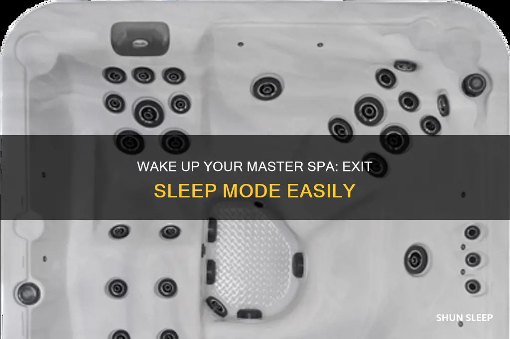 how to get master spa out of sleep mode