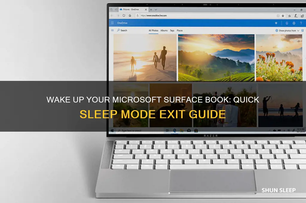 how to get microsoft surface book put of sleep