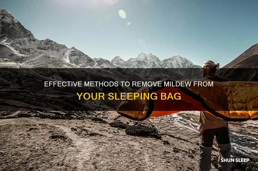 how to get mildew out of sleeping bag
