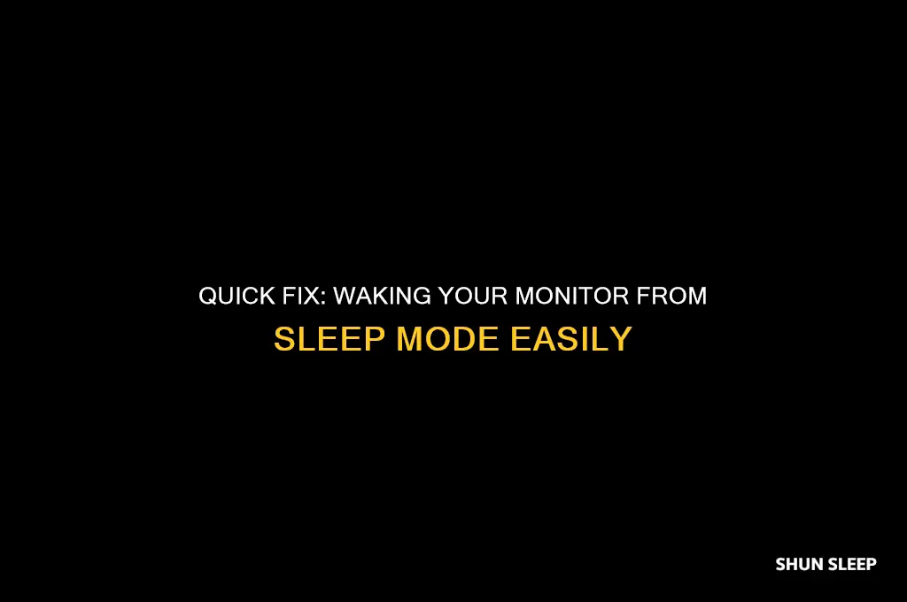 how to get monitor off sleep mode