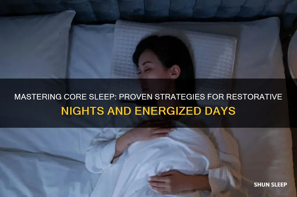 how to get more core sleep