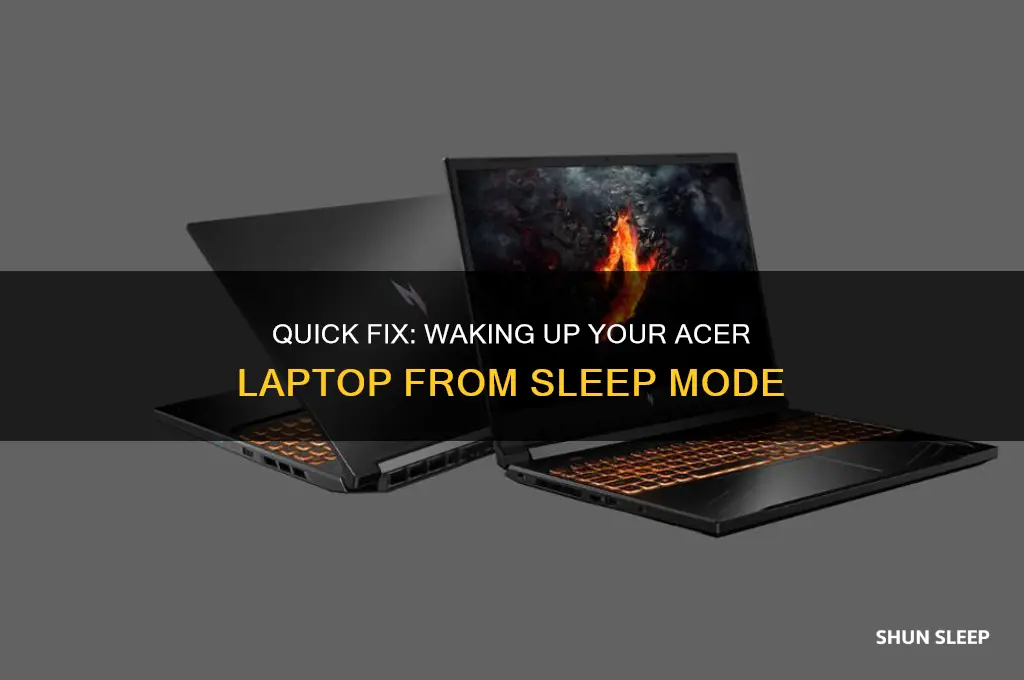how to get my acer laptop out of sleep mode