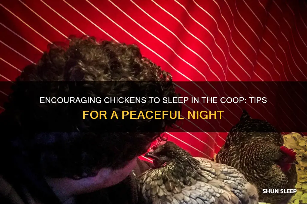 how to get my chickens to sleep in the coop