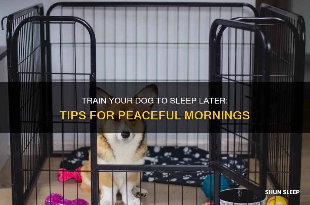 how to get my dog to sleep past 5am