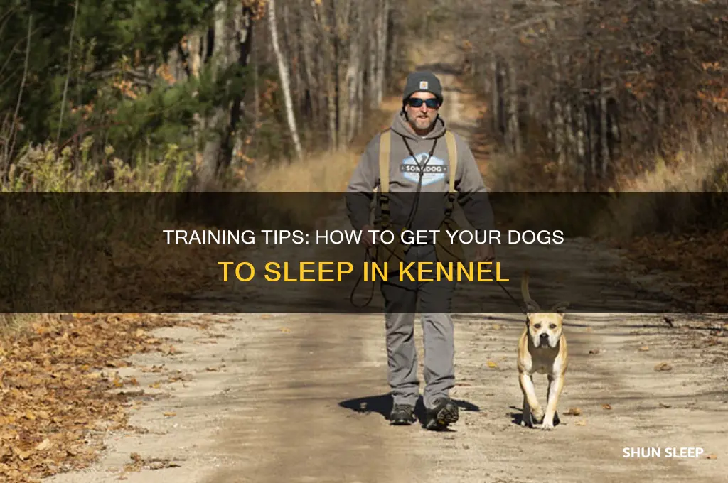 how to get my dogs to sleep in kennel