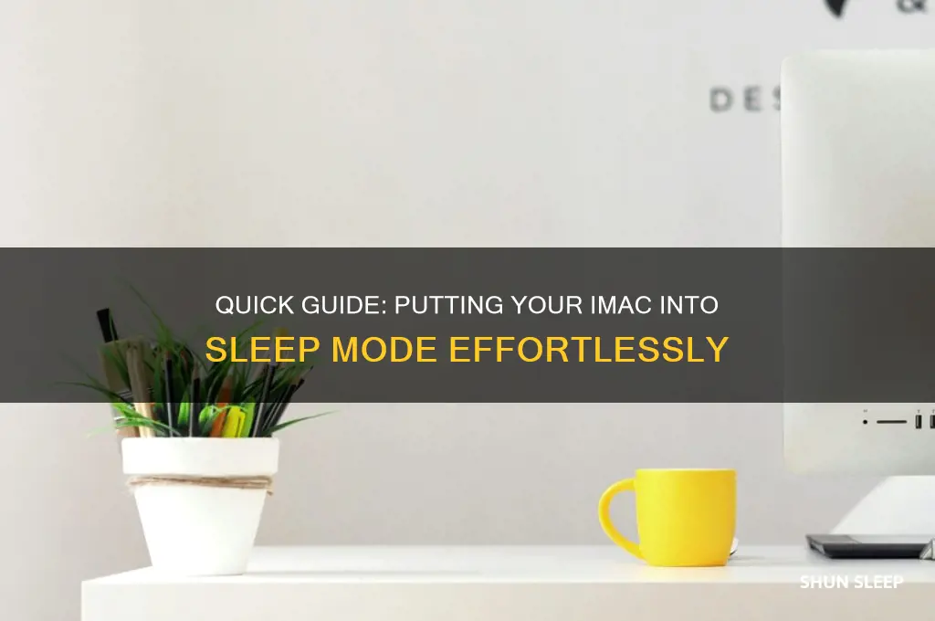 how to get my imac into sleep mode