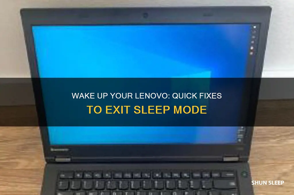 how to get my levono computer out of sleep mode