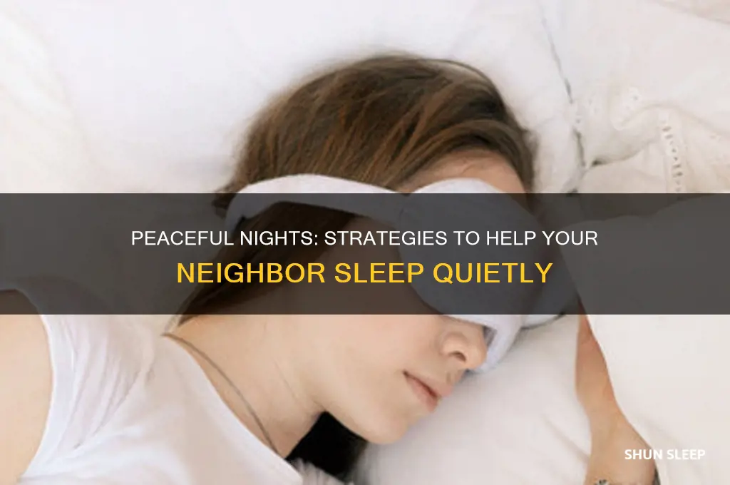 how to get my neighbor to go to sleep