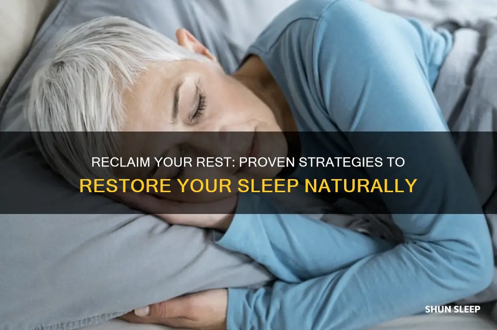 how to get my sleep back