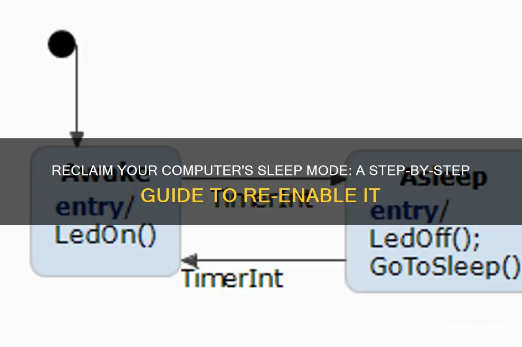 how to get my sleep mode back on my computer