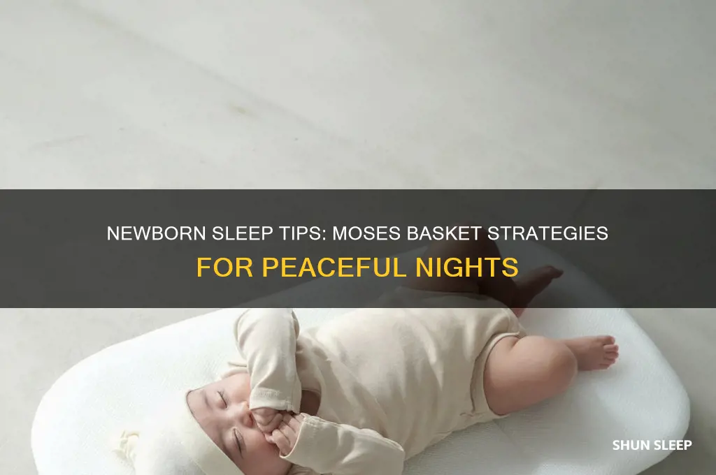how to get newborn baby to sleep in moses basket