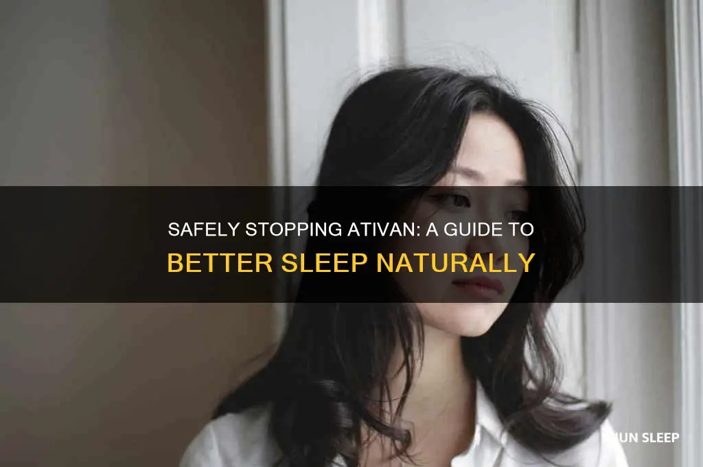 how to get off ativan for sleep