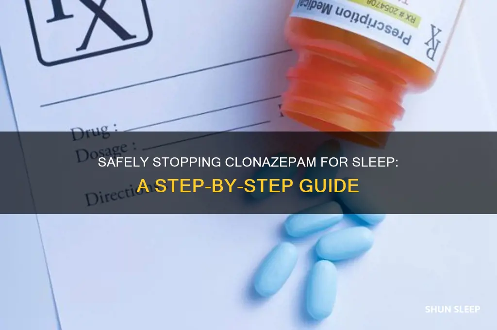 how to get off clonazepam for sleep