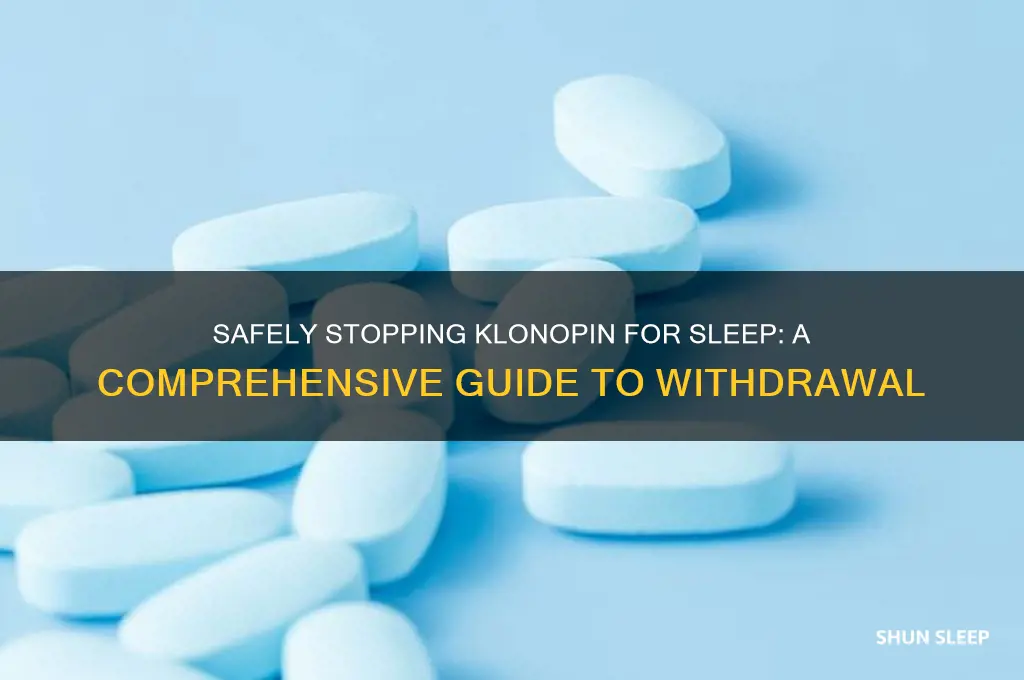 how to get off klonopin for sleep