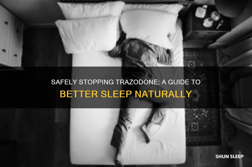 how to get off trazodone for sleep