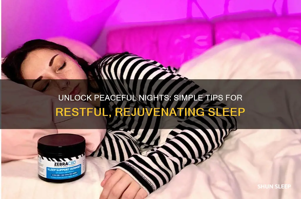 how to get ore restful sleep