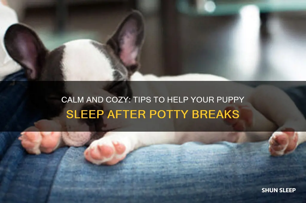 how to get puppy back to sleep after potty