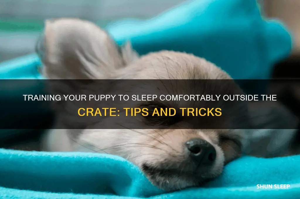 how to get puppy to sleep outside crate