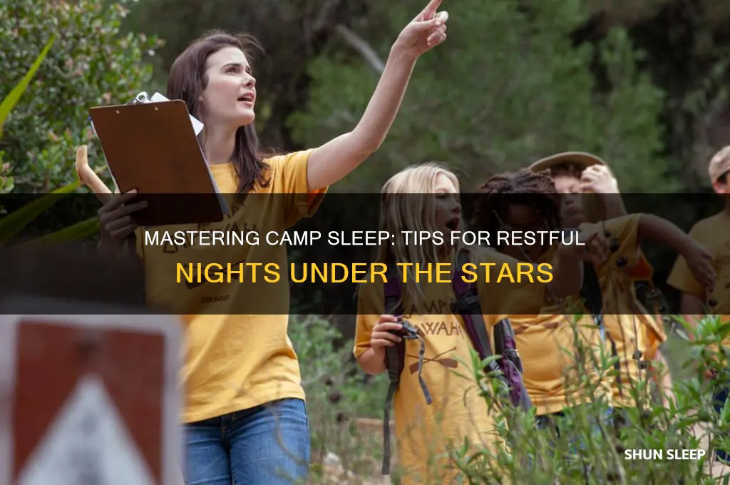 how to get quality sleep at camp