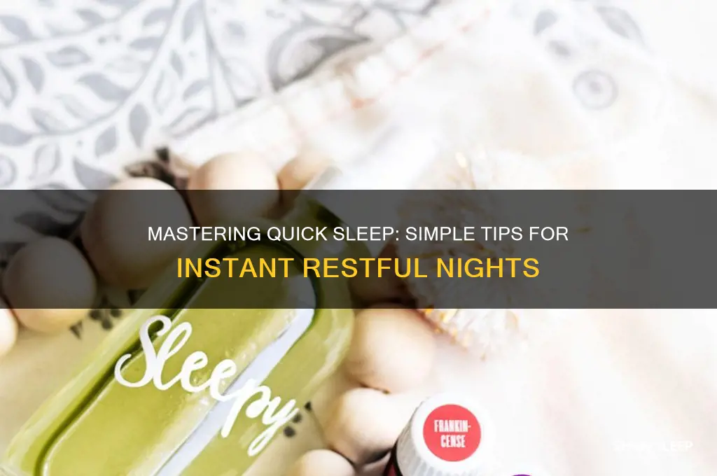 how to get quick sleep