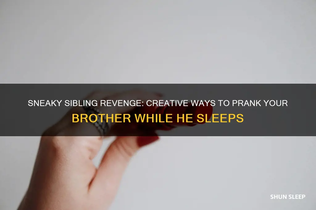 how to get revenge on brother well hes sleeping