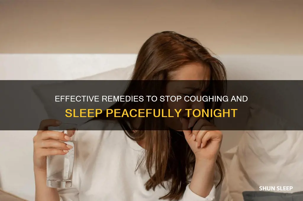 how to get rid of a cough cant sleep