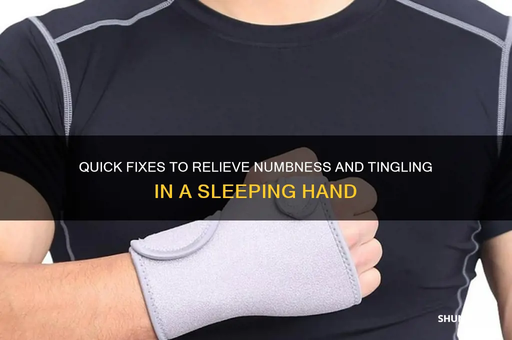 how to get rid of a sleeping hand