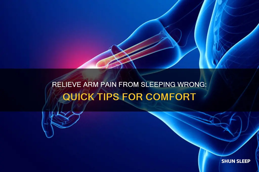 how to get rid of arm pain from sleeping wrong