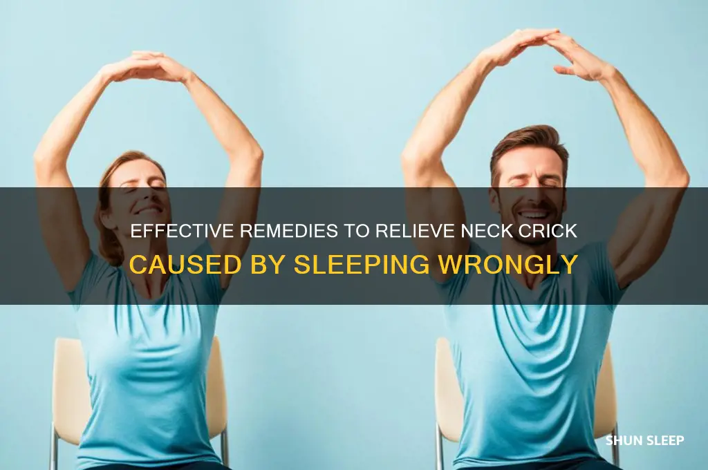 how to get rid of crick in neck from sleeping