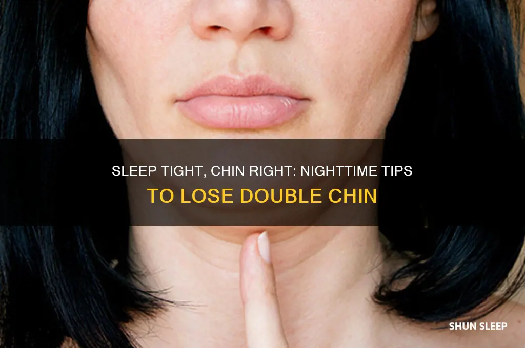 how to get rid of double chin while sleeping