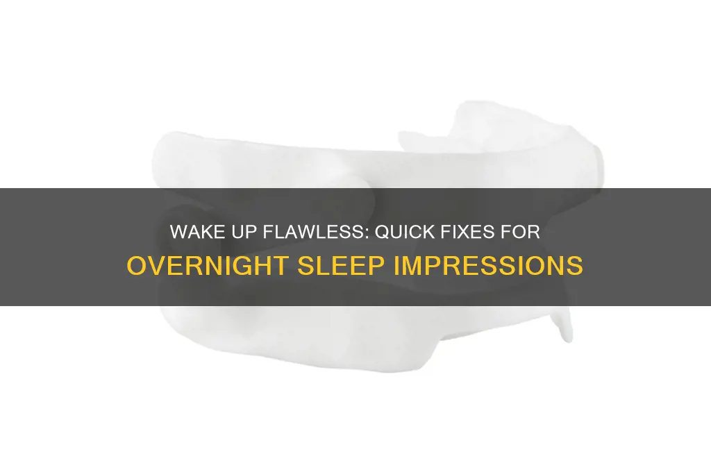 how to get rid of impressions after sleeping