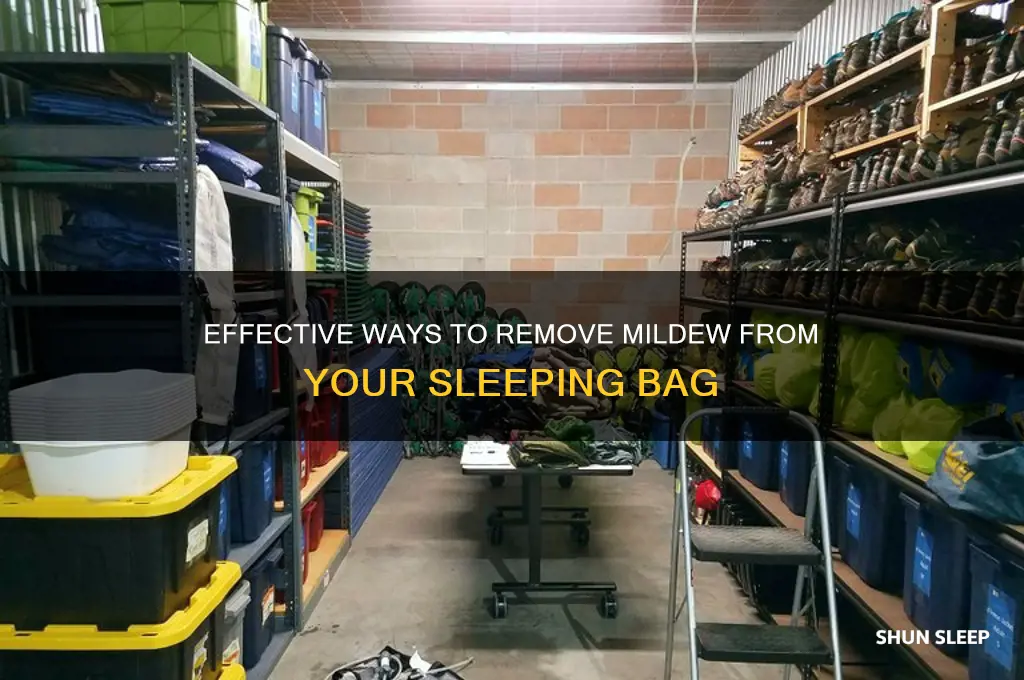 how to get rid of mildew on sleeping bag