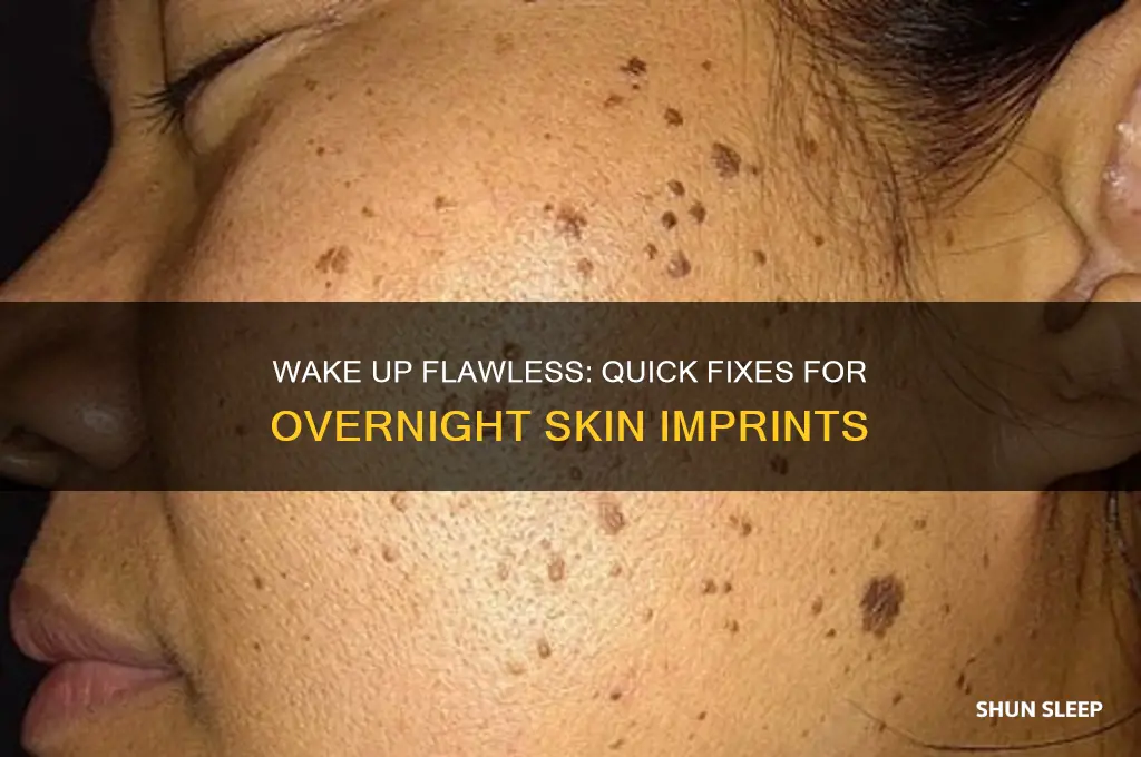 how to get rid of skin imprints after sleeping