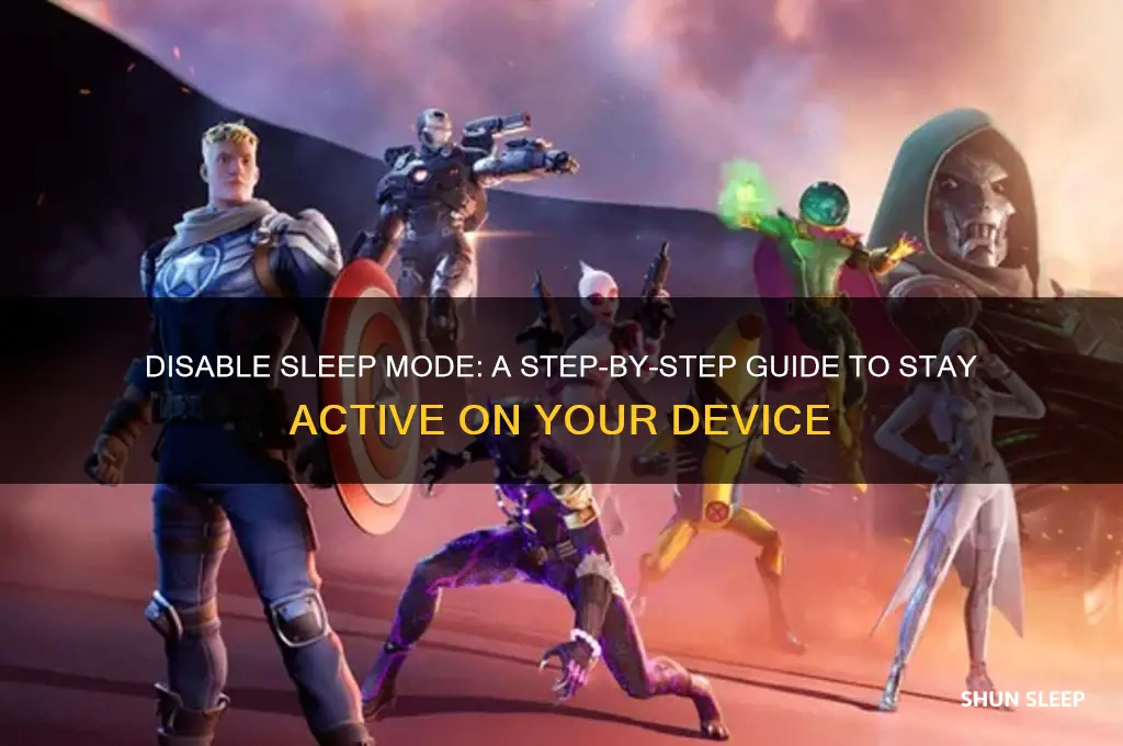 how to get rid of sleep mode function