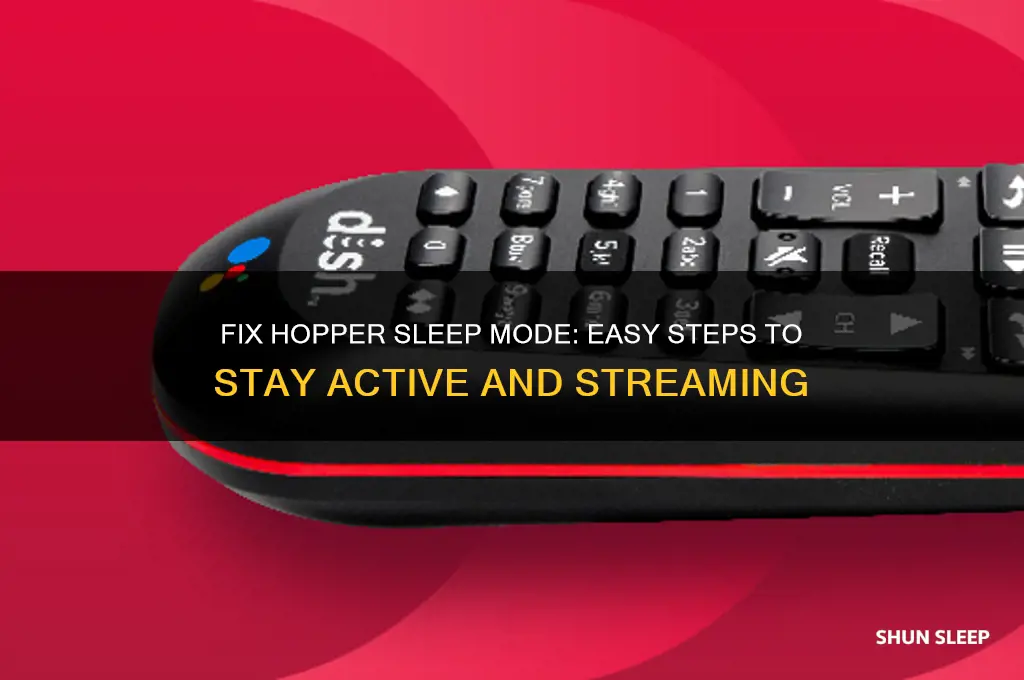 how to get rid of sleep mode on the hopper