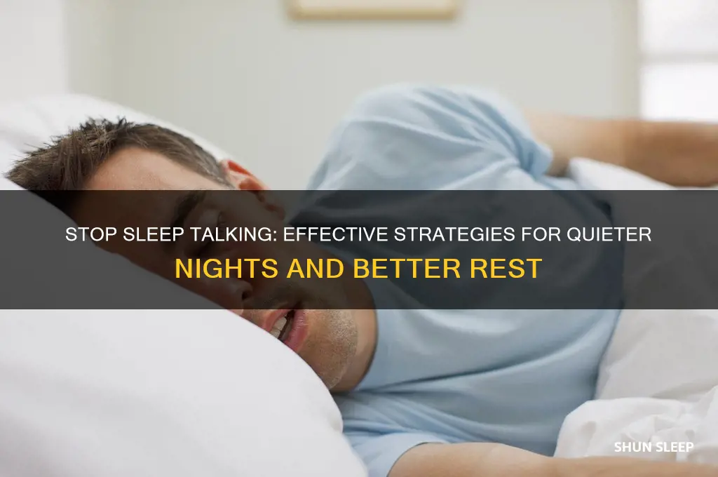 how to get rid of sleep talking