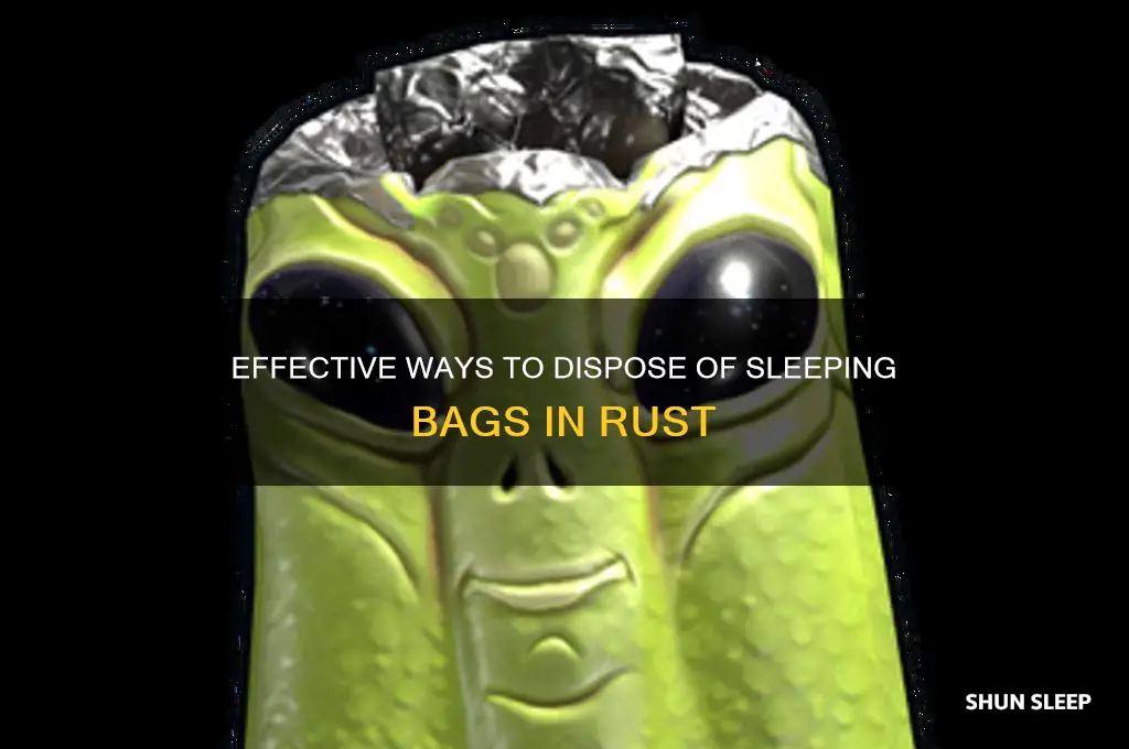 how to get rid of sleeping bags in rust