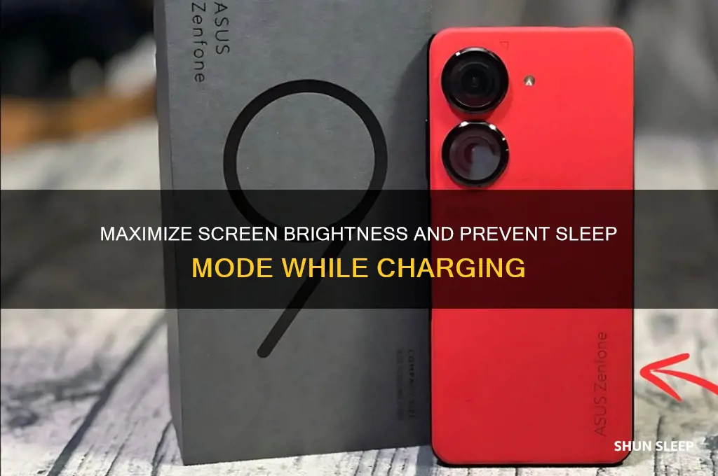 how to get screen brighter while never sleep when charging