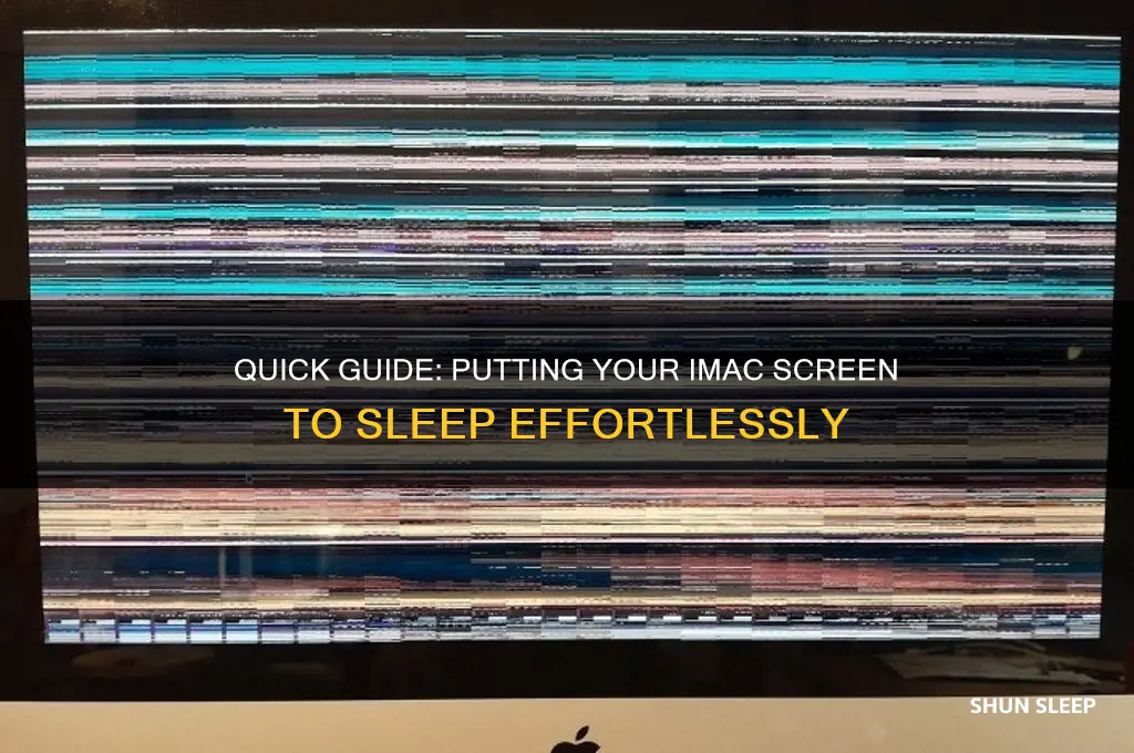 how to get screen to sleep on imac
