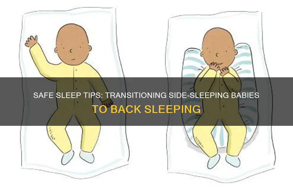 how to get side sleeper baby to sleep on back