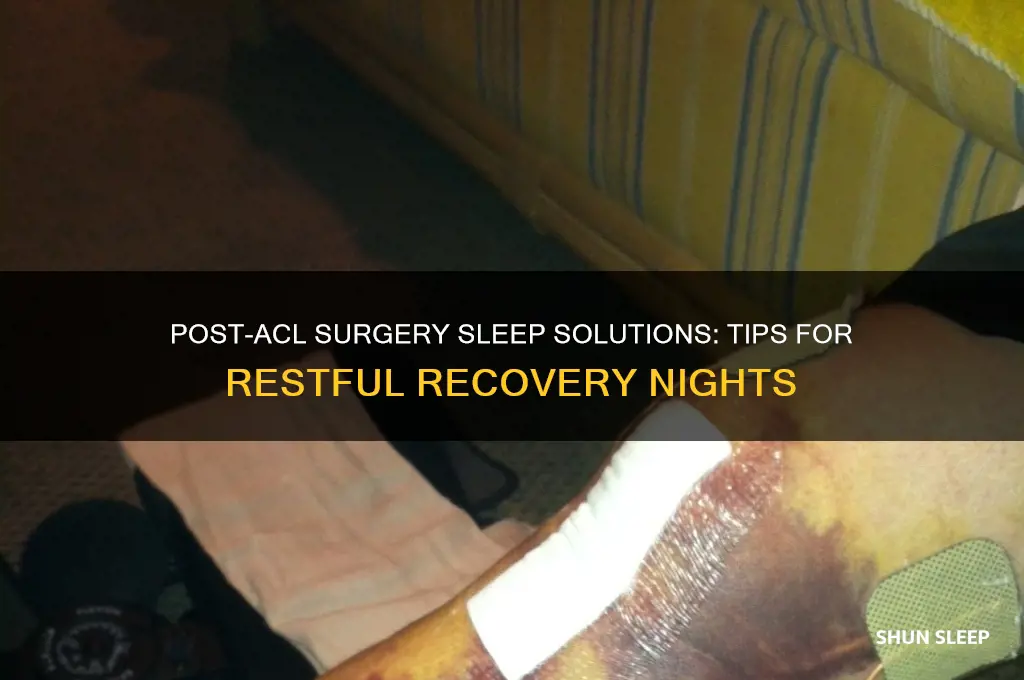how to get sleep after acl surgery