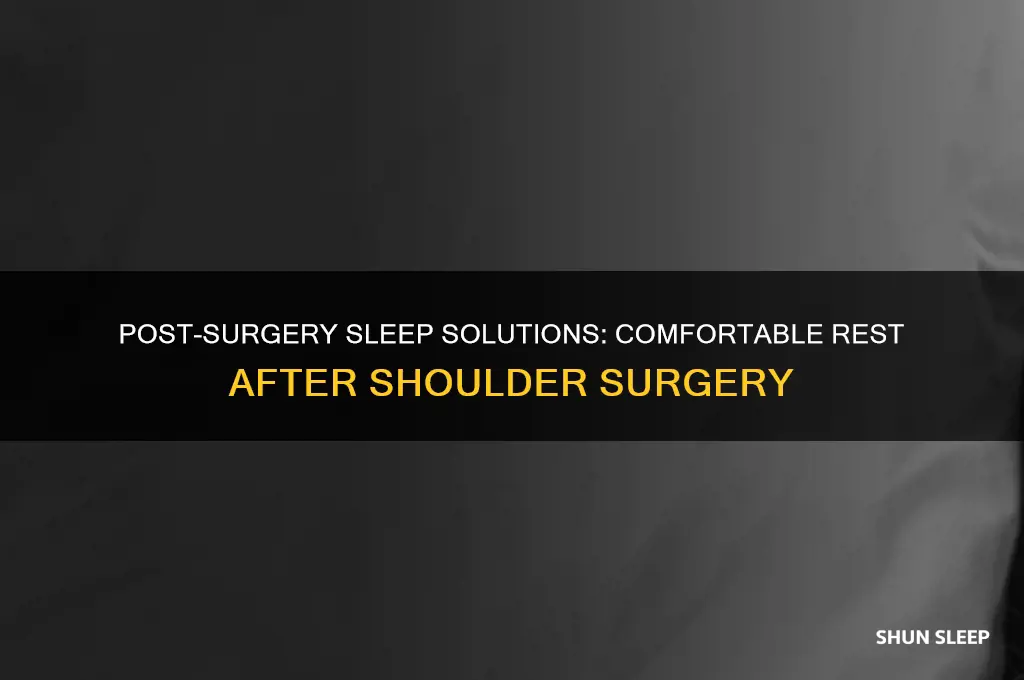 how to get sleep after shoulder surgery